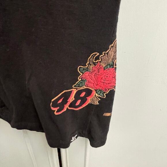 Jimmie Johnson Womens Tee Size Large Chase Authentics Nascar Grunge Y2K Shirt - Picture 2 of 4